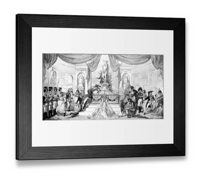 Framed Print : The Coronation of the Empress of the Nairs 1812 The Prince regent crowning the Marchioness Framed Print : The Coronation of the Empress of the Nairs 1812 The Prince regent crowning the Marchioness