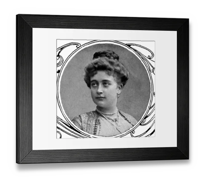 Framed Print : Princess Danilo, wife of the heir apparent of Nicholas I, of Montenegro. Crown