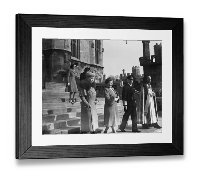Framed Print : The Royal family was present at the wedding of Mrs Lavinia Lascelles, daughter of Framed Print : The Royal family was present at the wedding of Mrs Lavinia Lascelles, daughter of