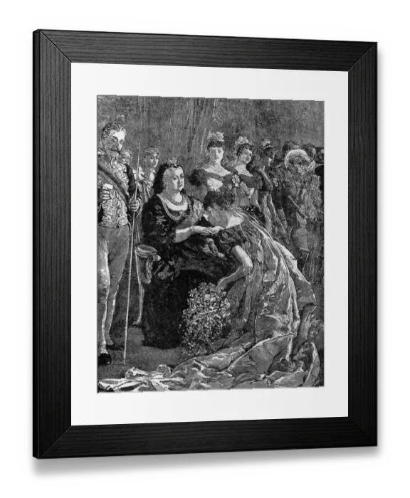 Framed Print : A Soulful Event To the girl who kisses the Queens hand, and by so doing marks Framed Print : A Soulful Event To the girl who kisses the Queens hand, and by so doing marks