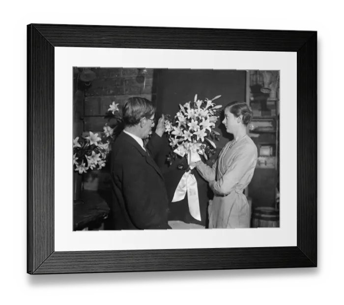 Framed Print : Princess Marinas wedding bouquet. 28 November 1934 Framed Print : Princess Marinas wedding bouquet. 28 November 1934