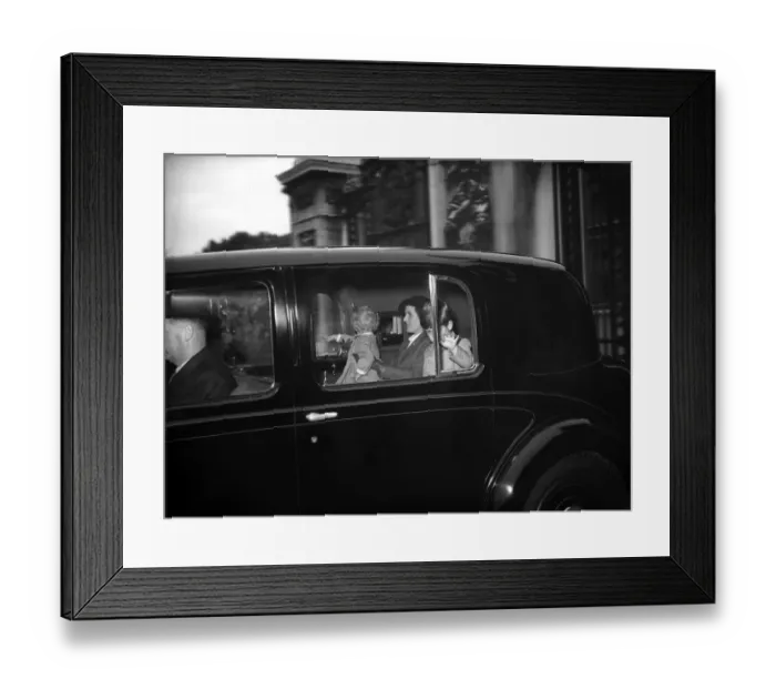 Framed Print : Nurse Helen Lightbody holds Princess Anne, and Prince Charles amuses himself by Framed Print : Nurse Helen Lightbody holds Princess Anne, and Prince Charles amuses himself by