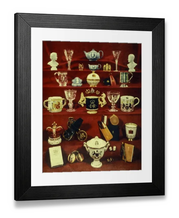 Framed Print : Coronation 1953 - authorised souvenirs Framed Print : Coronation 1953 - authorised souvenirs