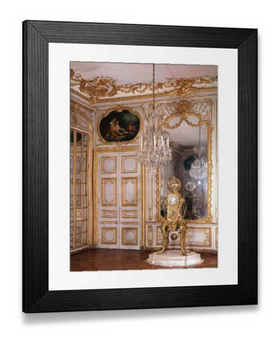 Framed Print : Royal Romance - Ile de France - Versailles - Salon de la Pendule in Petits - Apartment
