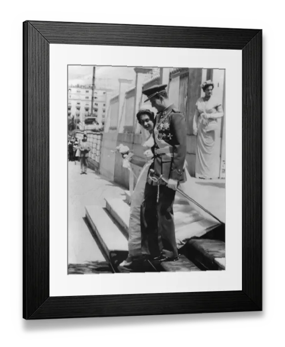 Framed Print : Athens. Princess Sophia of Greece marries Don Juan Carlos, Pretender to the Spanish throne Framed Print : Athens. Princess Sophia of Greece marries Don Juan Carlos, Pretender to the Spanish throne