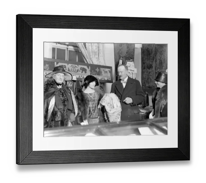 Framed Print : Exhibition at the royal school of needlework. Left to right - Duchess of Wellington Framed Print : Exhibition at the royal school of needlework. Left to right - Duchess of Wellington