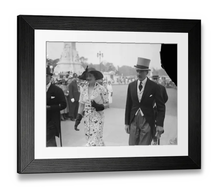 Framed Print : Mr and Mrs Anthony Eden at Royal Garden Party. 1935