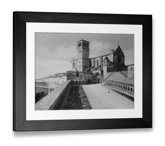 Framed Print : Scene of the Royal wedding. A striking picture of Assisi, showing the upper Framed Print : Scene of the Royal wedding. A striking picture of Assisi, showing the upper
