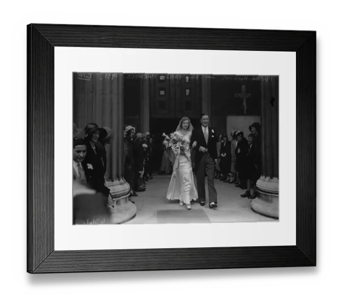 Framed Print : Superintendent of Royal Mews Weds. The wedding at St Peters Eaton Square between Framed Print : Superintendent of Royal Mews Weds. The wedding at St Peters Eaton Square between