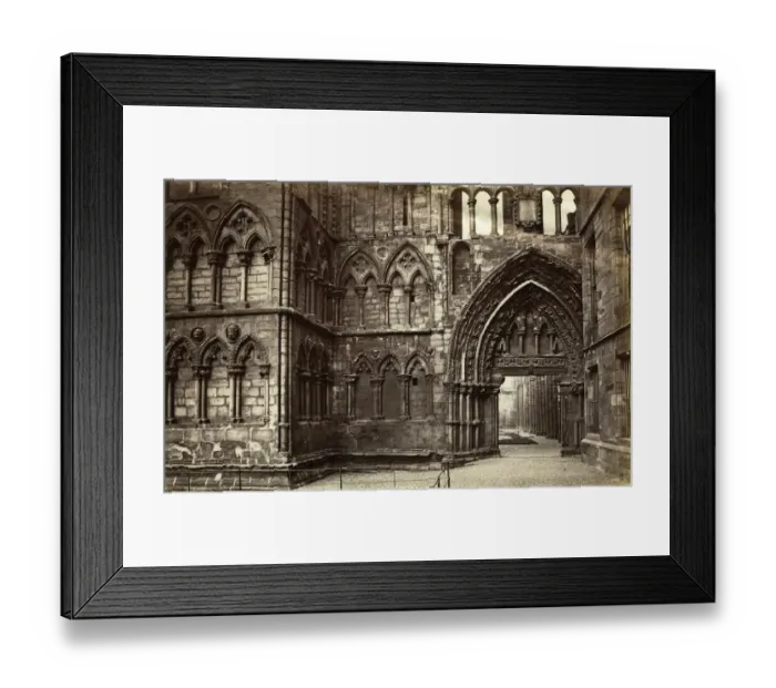 Framed Print : Holyrood Abbey is a ruined Augustinian Abbey in Edinburgh, Scotland. The abbey Framed Print : Holyrood Abbey is a ruined Augustinian Abbey in Edinburgh, Scotland. The abbey