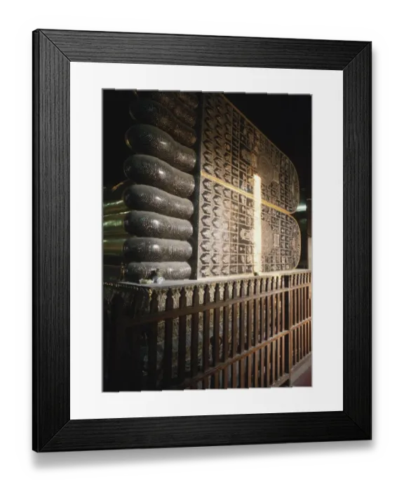 Framed Print : Mother of pearl inlay of the 108 symbols on the soles Feet of the Giant reclining Framed Print : Mother of pearl inlay of the 108 symbols on the soles Feet of the Giant reclining