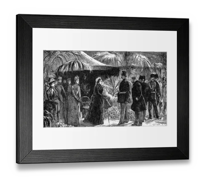 Framed Print : Princess and Shah The comparatively small gardens of the Prince of Wales town Framed Print : Princess and Shah The comparatively small gardens of the Prince of Wales town