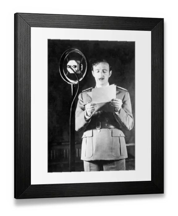 Framed Print : An appeal to youth was broadcast by King Zog of Albania from the Royal Palace in Framed Print : An appeal to youth was broadcast by King Zog of Albania from the Royal Palace in