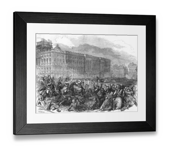 Framed Print : The Revolution in Prussia: Conflict before the Royal Palace, at Berlin. 1 April 1848 Framed Print : The Revolution in Prussia: Conflict before the Royal Palace, at Berlin. 1 April 1848