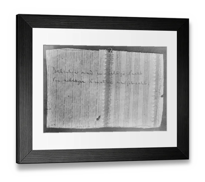 Framed Print : The writing on the wall, inscription on wall of the room where the Czar and his