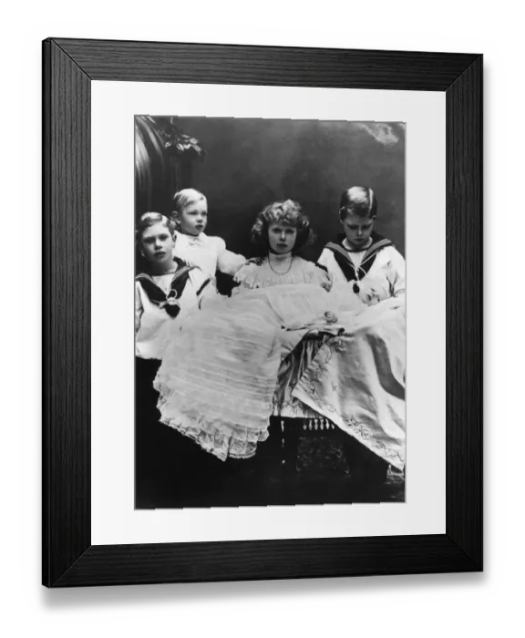 Framed Print : Prince of Wales five children, Princess Mary, Princes George, Henry, Albert Framed Print : Prince of Wales five children, Princess Mary, Princes George, Henry, Albert