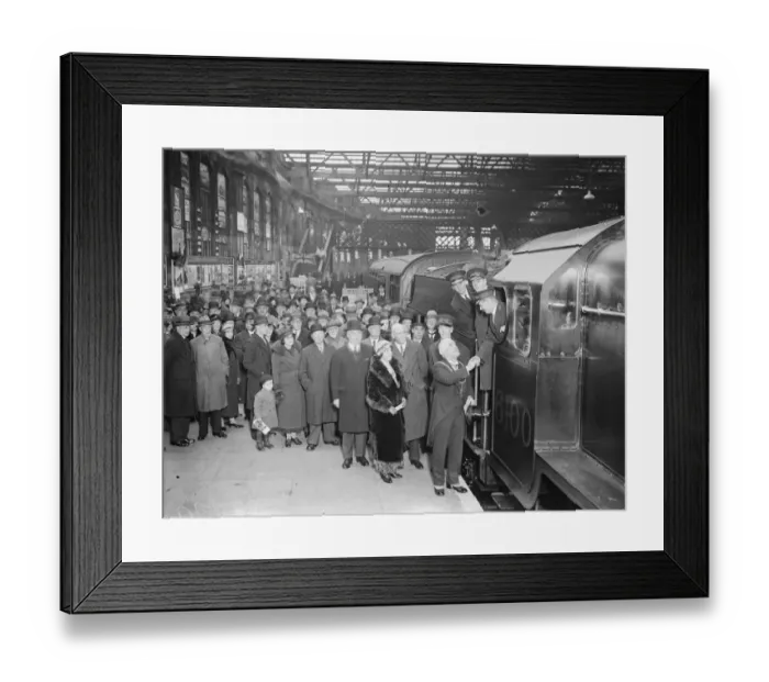 Framed Print : Home town gives civic welcome to Royal Scots driver - famous engine at Carlisle Framed Print : Home town gives civic welcome to Royal Scots driver - famous engine at Carlisle