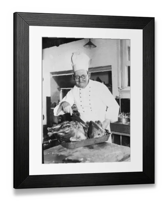 Framed Print : Mr George Coombe, the man to be chef on the royal train during the tour of Victoria, Australia Framed Print : Mr George Coombe, the man to be chef on the royal train during the tour of Victoria, Australia