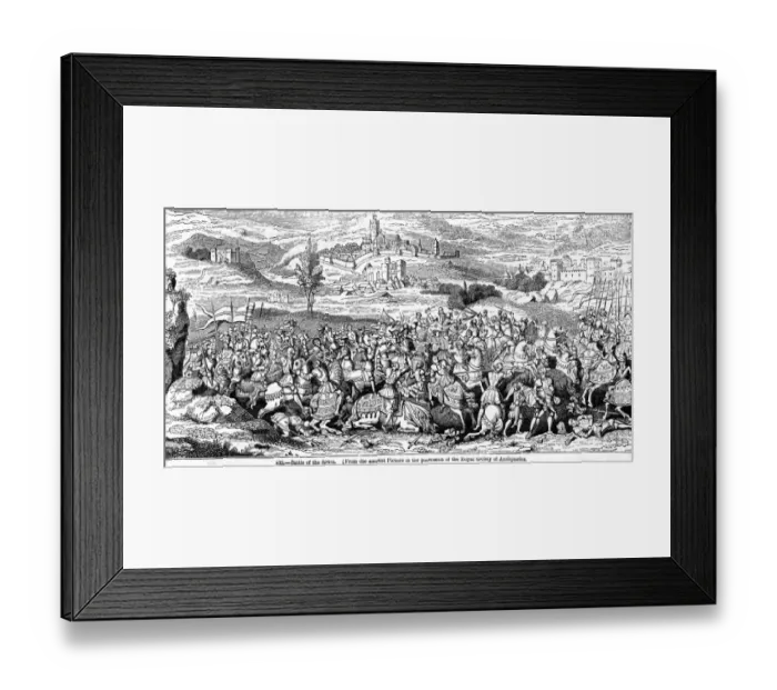 Framed Print : Battle of the Spurs ( from the ancient picture in the possesion of the Royal Society Framed Print : Battle of the Spurs ( from the ancient picture in the possesion of the Royal Society
