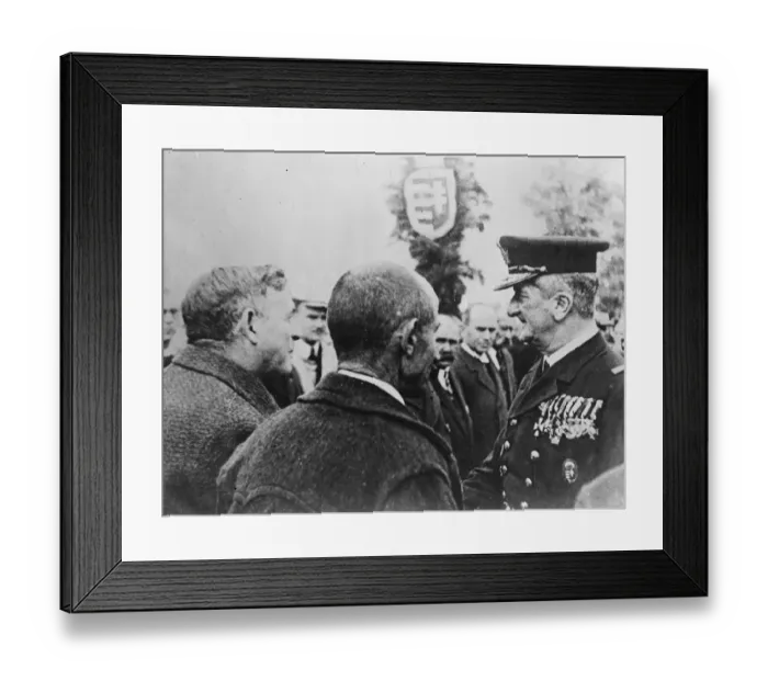 Framed Print : King Leopold of the Belgians opens second section of the Albert Canal. 17 October 1934
