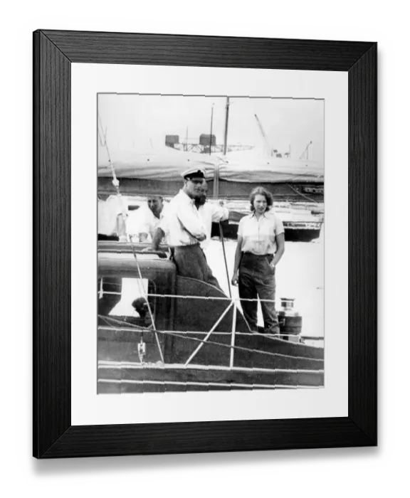 Framed Print : Casually clad Princess Anne, a hand trust into the pocket of her slacks, is pictured
