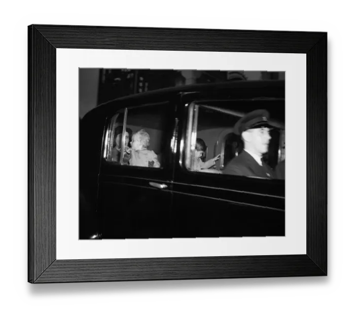 Framed Print : Nurse Helen Lightbody holds Princess Anne, and Prince Charles amuses himself by