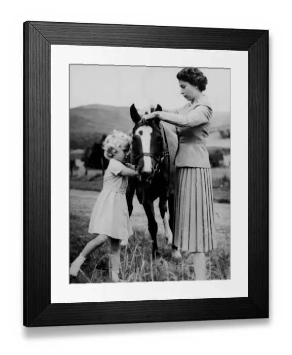 Framed Print : Queen Elizabeth II with her daughter Princess Anne at Balmoral September 1955 Framed Print : Queen Elizabeth II with her daughter Princess Anne at Balmoral September 1955