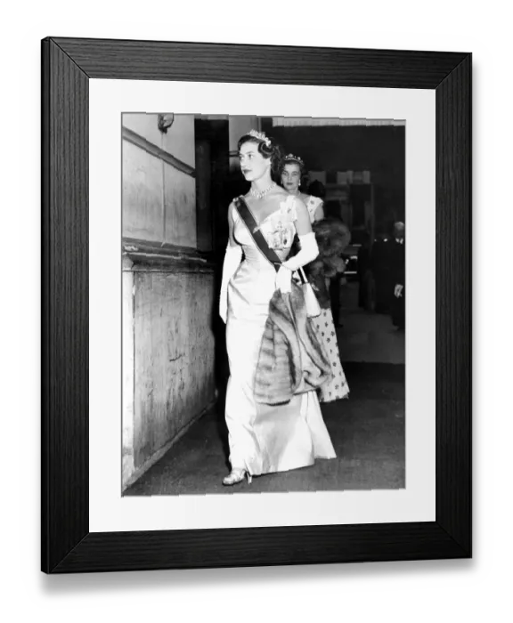 Framed Print : Princess Margaret at the Royal Opera House 30 june 1954 for a gala for the King Framed Print : Princess Margaret at the Royal Opera House 30 june 1954 for a gala for the King