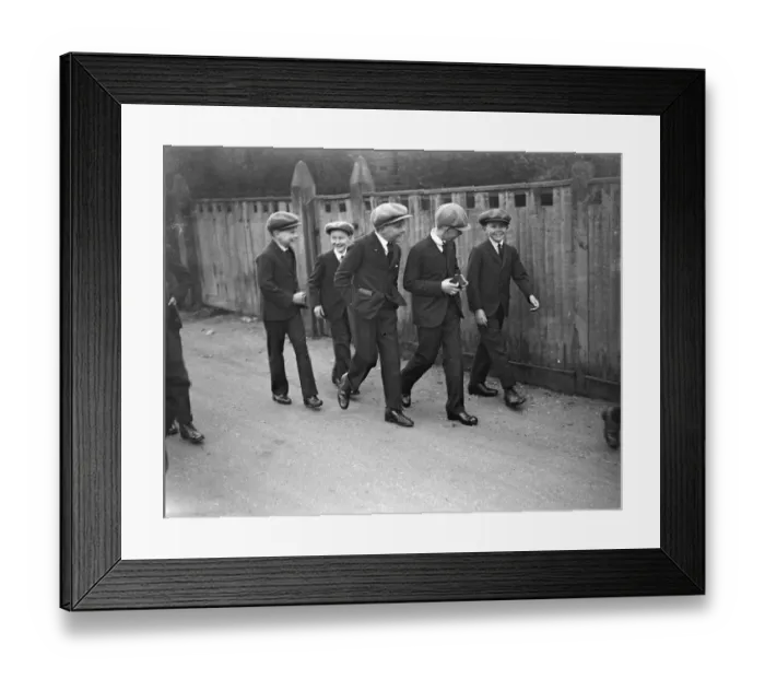 Framed Print : Lord Lascelles attends church with his school mates. Lord Lascelles, oldest son