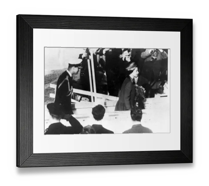Framed Print : Amsterdam The Netherlands Three day state visit Queen and Prince Philip. Embarking Framed Print : Amsterdam The Netherlands Three day state visit Queen and Prince Philip. Embarking