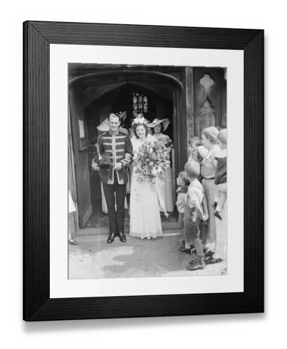 Framed Print : The wedding of Mr Archie Percival Laurie Batsom RA and Miss Iris Ivy Gwen Kemp. The bride Framed Print : The wedding of Mr Archie Percival Laurie Batsom RA and Miss Iris Ivy Gwen Kemp. The bride