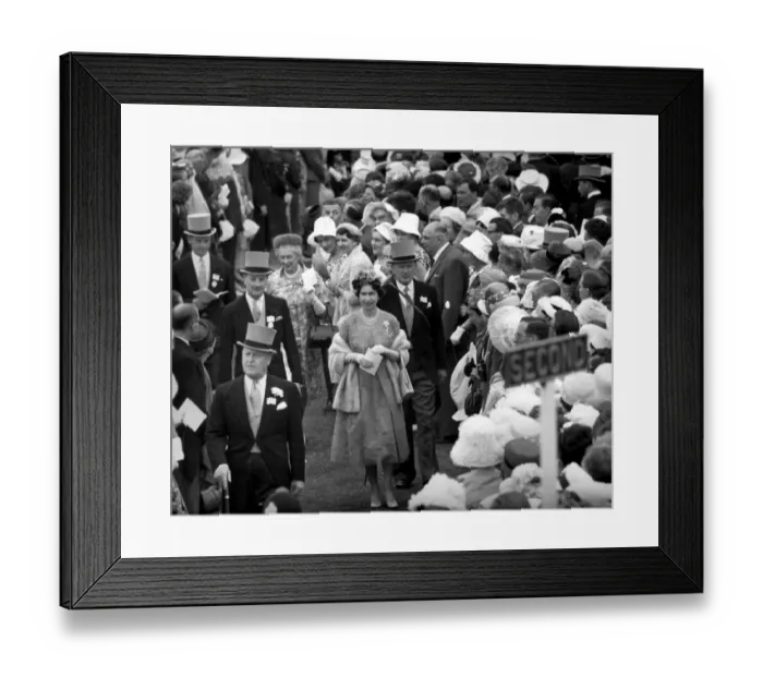 Framed Print : Her Majesty the Queen at Royal Ascot. 16th June 1960