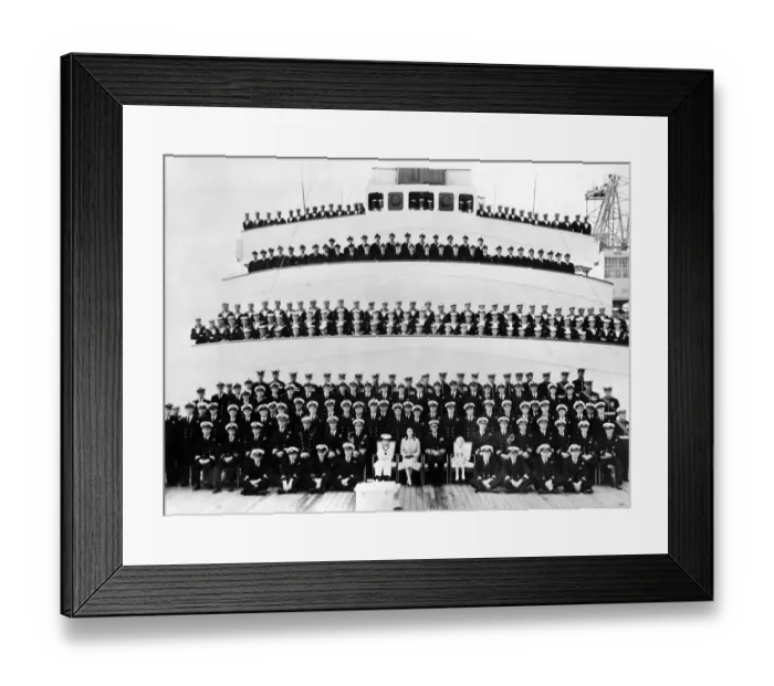 Framed Print : H. M. The Queen, Duke of Edinburgh with Prince Charles, wearing sailor suit, and Princess Anne Framed Print : H. M. The Queen, Duke of Edinburgh with Prince Charles, wearing sailor suit, and Princess Anne