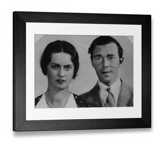Framed Print : Royal sweethearts. The first photograph of Prince Gustav Adolf of Sweden with his Framed Print : Royal sweethearts. The first photograph of Prince Gustav Adolf of Sweden with his