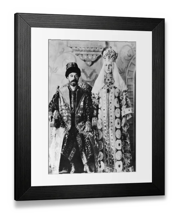 Framed Print : Tsar Nicholas II and the Tsarina Alexandra in coronation robes Framed Print : Tsar Nicholas II and the Tsarina Alexandra in coronation robes