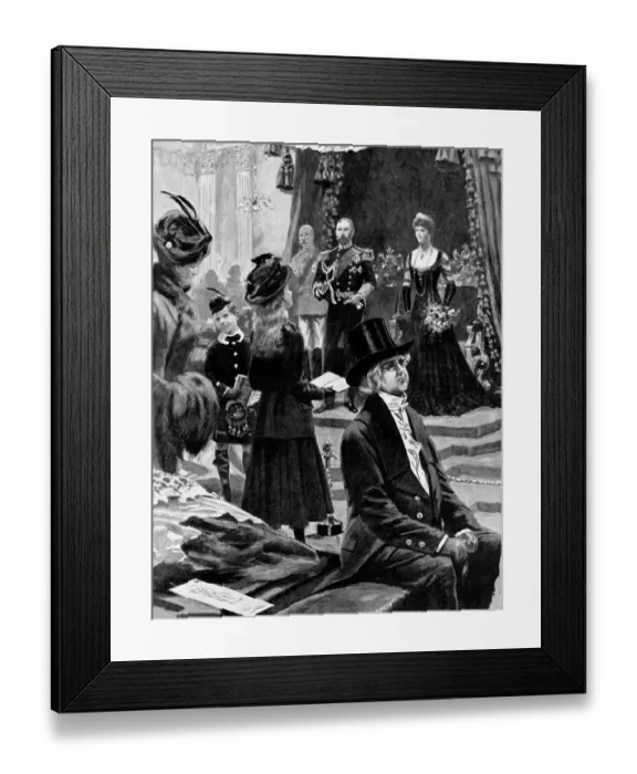 Framed Print : Royal children looking at their father and mother in effigy. Princess Mary and Prince George Framed Print : Royal children looking at their father and mother in effigy. Princess Mary and Prince George