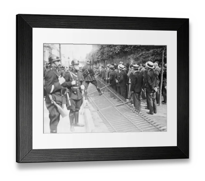 Framed Print : Many injured in Brussels riots. Please clash with war veterans. Fierce fighting Framed Print : Many injured in Brussels riots. Please clash with war veterans. Fierce fighting