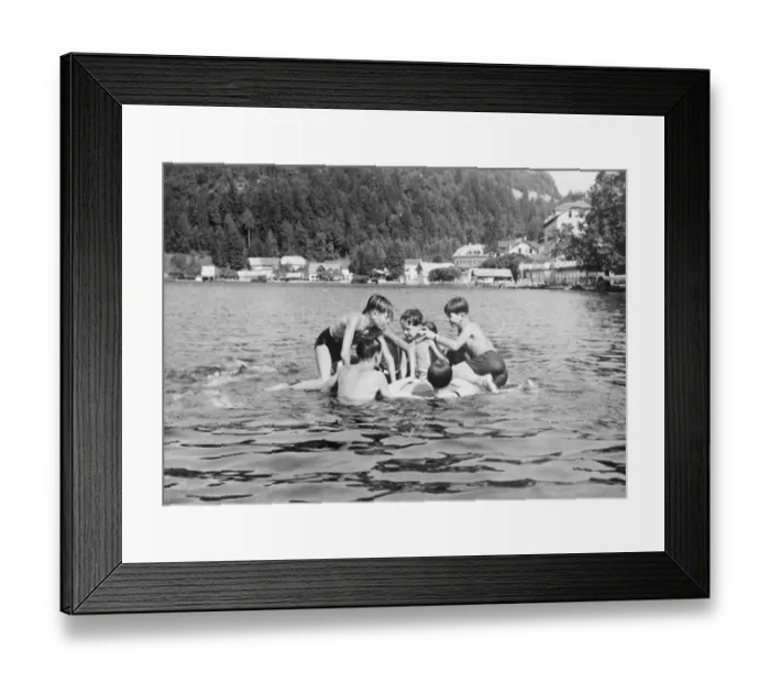 Framed Print : Boy king of Yugoslavia joins in the fun of camp life. King Peter, the boy monarch of Yugoslavia