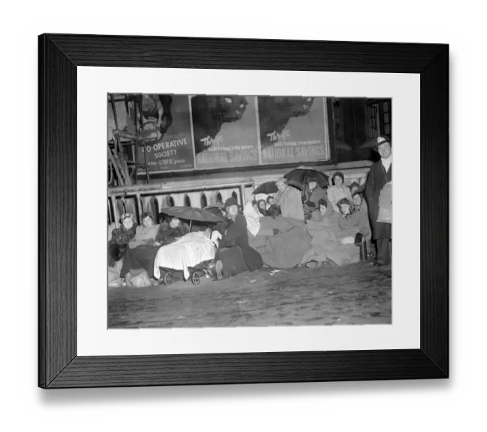 Framed Print : Royal Wedding. A part of the crowd who stayed all night even when it rained to make Framed Print : Royal Wedding. A part of the crowd who stayed all night even when it rained to make