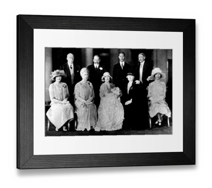 Framed Print : Duke and Duchess of York with Elizabeth at her Christening Framed Print : Duke and Duchess of York with Elizabeth at her Christening