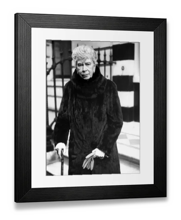 Framed Print : Queen Mary Outside Marlborough House, London, England. 12 December 1952 Framed Print : Queen Mary Outside Marlborough House, London, England. 12 December 1952