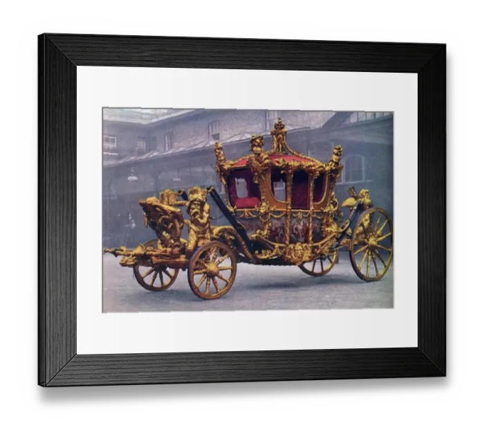 Framed Print : The Kings State Coach: The carriage used at the Coronations of English Sovereigns Framed Print : The Kings State Coach: The carriage used at the Coronations of English Sovereigns