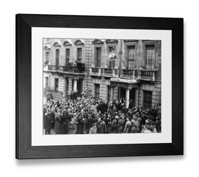 Framed Print : Exiled King of Yugoslavia marries Princess Alexandra of Greece in London