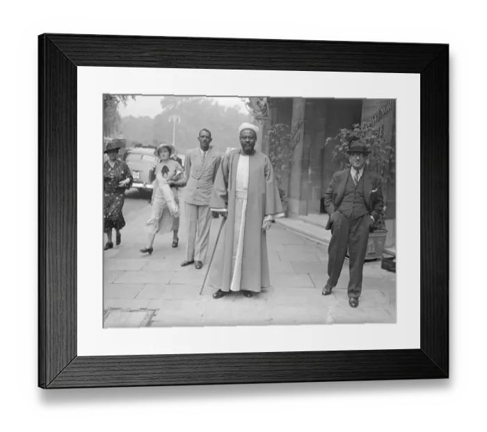 Framed Print : El Sayed Sir Abdel Ralman el Mahdi, eldest living son of the Mahdi, who 50 years ago