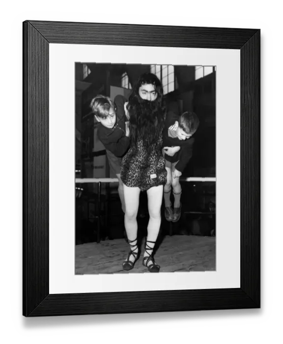Framed Print : Schoolboys have their day. Going out cavemen style - Paul Chamberlain ( 6 ) of Croydon