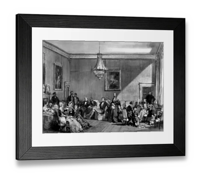 Framed Print : The French Royal family at Claremont May 1850