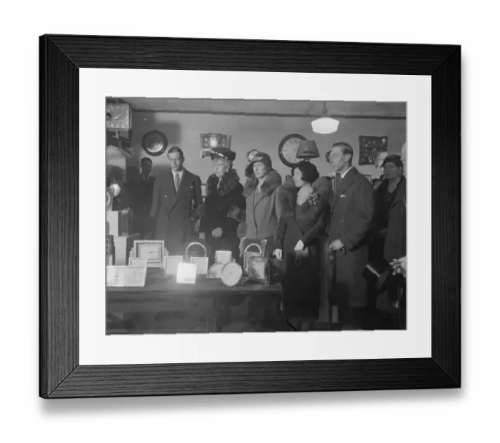 Framed Print : The queen and her children at the British industries fair. The queen accompanied by the Duke Framed Print : The queen and her children at the British industries fair. The queen accompanied by the Duke