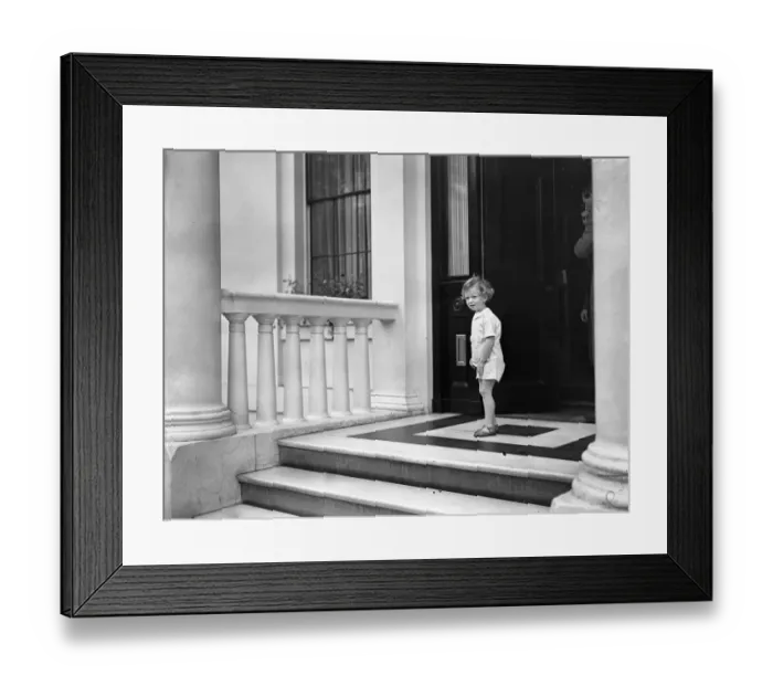 Framed Print : Prince Edward on the doorstep of his home in Belgrave Square Framed Print : Prince Edward on the doorstep of his home in Belgrave Square