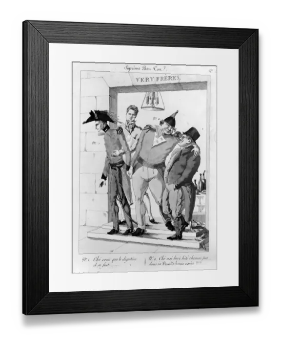 Framed Print : Mme Verys Restaurant in the Palais Royal is mentioned by Gronow. French print Framed Print : Mme Verys Restaurant in the Palais Royal is mentioned by Gronow. French print