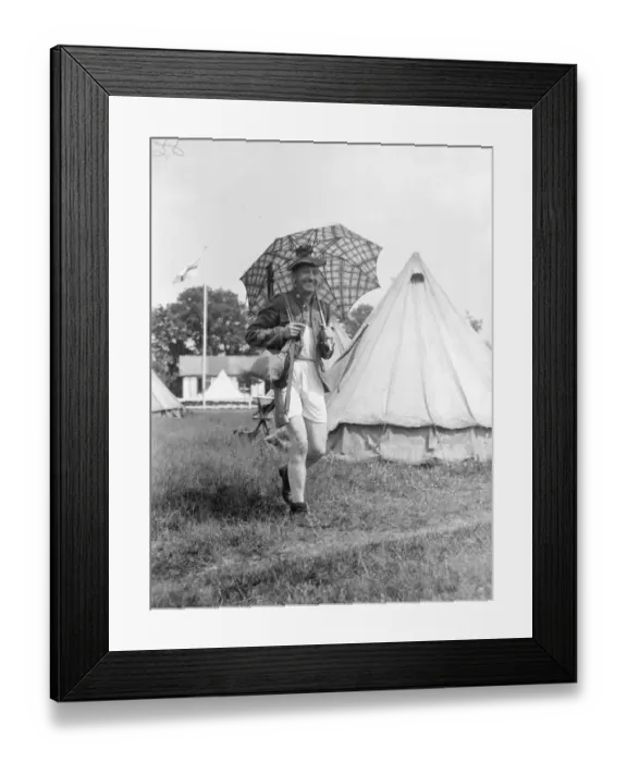 Framed Print : Marksmans sunshade at Bisley. Company Sergeant Major A Turner, 7th - 9th Royal Scots Framed Print : Marksmans sunshade at Bisley. Company Sergeant Major A Turner, 7th - 9th Royal Scots